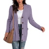 image:imageGRECERELLE 2026 Womens Long Sleeve Cable Knit Cardigan Sweater with PocketsLilac