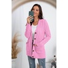 image:imageGRECERELLE 2026 Womens Long Sleeve Cable Knit Cardigan Sweater with PocketsPink