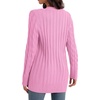 image:imageGRECERELLE 2026 Womens Long Sleeve Cable Knit Cardigan Sweater with PocketsPink