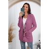 image:imageGRECERELLE 2026 Womens Long Sleeve Cable Knit Cardigan Sweater with PocketsRed Gray