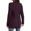 image:imageGRECERELLE 2026 Womens Long Sleeve Cable Knit Cardigan Sweater with PocketsRosewood