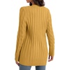 image:imageGRECERELLE 2026 Womens Long Sleeve Cable Knit Cardigan Sweater with PocketsYellow
