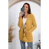 image:imageGRECERELLE 2026 Womens Long Sleeve Cable Knit Cardigan Sweater with PocketsYellow