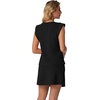 image:imageGRECERELLE 2026 Womens Summer 2 Piece Skort Set Cap Sleeve Round Neck Top amp Tennis Skirt with Pockets for Athletic amp CasualBlack
