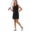 image:imageGRECERELLE 2026 Womens Summer 2 Piece Skort Set Cap Sleeve Round Neck Top amp Tennis Skirt with Pockets for Athletic amp CasualBlack