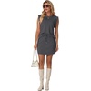 image:imageGRECERELLE 2026 Womens Summer 2 Piece Skort Set Cap Sleeve Round Neck Top amp Tennis Skirt with Pockets for Athletic amp CasualDark Gray