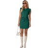 image:imageGRECERELLE 2026 Womens Summer 2 Piece Skort Set Cap Sleeve Round Neck Top amp Tennis Skirt with Pockets for Athletic amp CasualDark Green