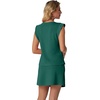image:imageGRECERELLE 2026 Womens Summer 2 Piece Skort Set Cap Sleeve Round Neck Top amp Tennis Skirt with Pockets for Athletic amp CasualDark Green