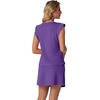 image:imageGRECERELLE 2026 Womens Summer 2 Piece Skort Set Cap Sleeve Round Neck Top amp Tennis Skirt with Pockets for Athletic amp CasualDark Purple
