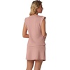 image:imageGRECERELLE 2026 Womens Summer 2 Piece Skort Set Cap Sleeve Round Neck Top amp Tennis Skirt with Pockets for Athletic amp CasualDeep Pink