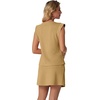 image:imageGRECERELLE 2026 Womens Summer 2 Piece Skort Set Cap Sleeve Round Neck Top amp Tennis Skirt with Pockets for Athletic amp CasualGinger