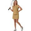 image:imageGRECERELLE 2026 Womens Summer 2 Piece Skort Set Cap Sleeve Round Neck Top amp Tennis Skirt with Pockets for Athletic amp CasualGinger