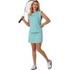 image:imageGRECERELLE 2026 Womens Summer 2 Piece Skort Set Cap Sleeve Round Neck Top amp Tennis Skirt with Pockets for Athletic amp CasualLight Blue