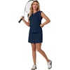image:imageGRECERELLE 2026 Womens Summer 2 Piece Skort Set Cap Sleeve Round Neck Top amp Tennis Skirt with Pockets for Athletic amp CasualNavy Blue