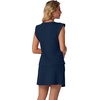 image:imageGRECERELLE 2026 Womens Summer 2 Piece Skort Set Cap Sleeve Round Neck Top amp Tennis Skirt with Pockets for Athletic amp CasualNavy Blue