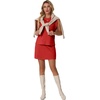 image:imageGRECERELLE 2026 Womens Summer 2 Piece Skort Set Cap Sleeve Round Neck Top amp Tennis Skirt with Pockets for Athletic amp CasualRed