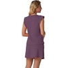 image:imageGRECERELLE 2026 Womens Summer 2 Piece Skort Set Cap Sleeve Round Neck Top amp Tennis Skirt with Pockets for Athletic amp CasualRosewood