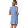 image:imageGRECERELLE 2026 Womens Summer 2 Piece Skort Set Cap Sleeve Round Neck Top amp Tennis Skirt with Pockets for Athletic amp CasualSky Blue