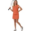 image:imageGRECERELLE 2026 Womens Summer 2 Piece Skort Set Cap Sleeve Round Neck Top amp Tennis Skirt with Pockets for Athletic amp CasualTan