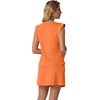 image:imageGRECERELLE 2026 Womens Summer 2 Piece Skort Set Cap Sleeve Round Neck Top amp Tennis Skirt with Pockets for Athletic amp CasualVibrant Orange
