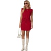 image:imageGRECERELLE 2026 Womens Summer 2 Piece Skort Set Cap Sleeve Round Neck Top amp Tennis Skirt with Pockets for Athletic amp CasualWine Red