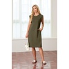 image:imageGRECERELLE 2026 Womens Summer Casual WrinkleFree Midi Dress with PocketsArmy Green