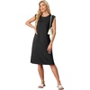image:imageGRECERELLE 2026 Womens Summer Casual WrinkleFree Midi Dress with PocketsBlack