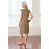 image:imageGRECERELLE 2026 Womens Summer Casual WrinkleFree Midi Dress with PocketsBrown