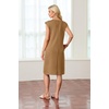 image:imageGRECERELLE 2026 Womens Summer Casual WrinkleFree Midi Dress with PocketsCamel