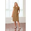 image:imageGRECERELLE 2026 Womens Summer Casual WrinkleFree Midi Dress with PocketsCamel