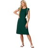 image:imageGRECERELLE 2026 Womens Summer Casual WrinkleFree Midi Dress with PocketsDark Green