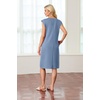 image:imageGRECERELLE 2026 Womens Summer Casual WrinkleFree Midi Dress with PocketsDenim Blue