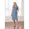 image:imageGRECERELLE 2026 Womens Summer Casual WrinkleFree Midi Dress with PocketsDenim Blue