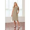 image:imageGRECERELLE 2026 Womens Summer Casual WrinkleFree Midi Dress with PocketsKhaki