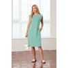 image:imageGRECERELLE 2026 Womens Summer Casual WrinkleFree Midi Dress with PocketsLight Blue