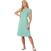 image:imageGRECERELLE 2026 Womens Summer Casual WrinkleFree Midi Dress with PocketsLight Blue