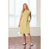 image:imageGRECERELLE 2026 Womens Summer Casual WrinkleFree Midi Dress with PocketsMustard Yellow