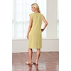image:imageGRECERELLE 2026 Womens Summer Casual WrinkleFree Midi Dress with PocketsMustard Yellow