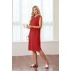 image:imageGRECERELLE 2026 Womens Summer Casual WrinkleFree Midi Dress with PocketsRed
