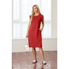 image:imageGRECERELLE 2026 Womens Summer Casual WrinkleFree Midi Dress with PocketsRed