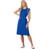 image:imageGRECERELLE 2026 Womens Summer Casual WrinkleFree Midi Dress with PocketsRoyal Blue