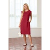image:imageGRECERELLE 2026 Womens Summer Casual WrinkleFree Midi Dress with PocketsWine Red