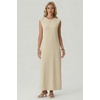 image:imageGRECERELLE 2026 Womens Summer Fall Shift Sweater Maxi Dress with PocketsApricot