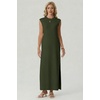 image:imageGRECERELLE 2026 Womens Summer Fall Shift Sweater Maxi Dress with PocketsArmy Green