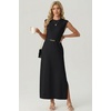 image:imageGRECERELLE 2026 Womens Summer Fall Shift Sweater Maxi Dress with PocketsBlack