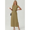 image:imageGRECERELLE 2026 Womens Summer Fall Shift Sweater Maxi Dress with PocketsKhaki