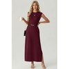 image:imageGRECERELLE 2026 Womens Summer Fall Shift Sweater Maxi Dress with PocketsWine Red
