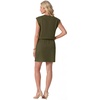 image:imageGRECERELLE 2026 Womens Summer Tie Waist Casual T Shirt Dress with PocketsArmy Green
