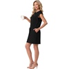 image:imageGRECERELLE 2026 Womens Summer Tie Waist Casual T Shirt Dress with PocketsBlack