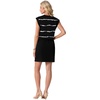 image:imageGRECERELLE 2026 Womens Summer Tie Waist Casual T Shirt Dress with PocketsBlack White Wave